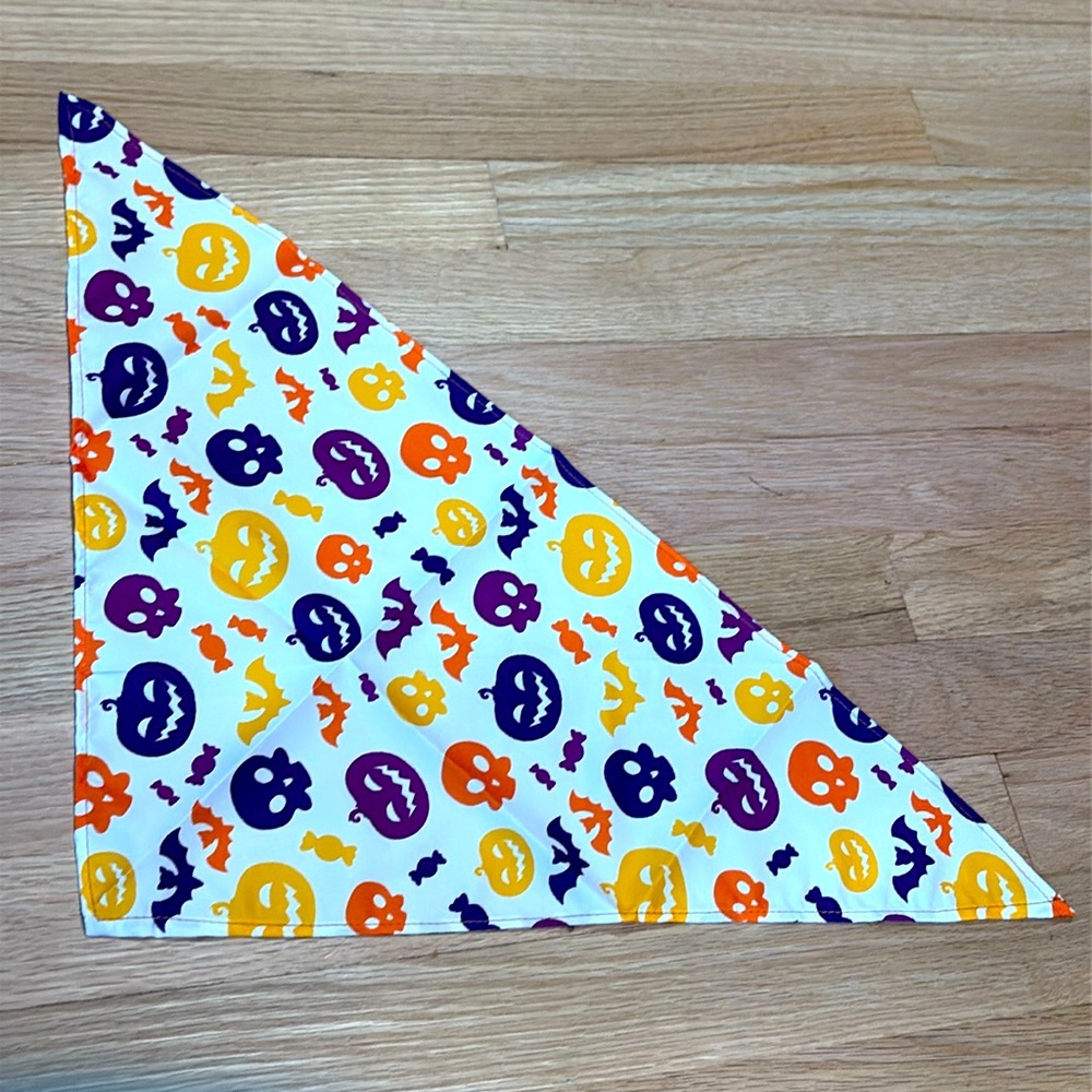 Jack-o’-lantern, Bat, Skull Patterned Pet Bandana Cats and Dogs
